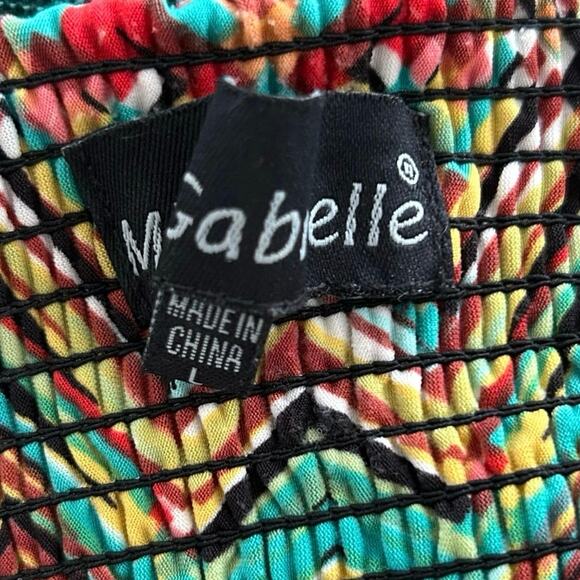 Mlle Gabrielle Women Strapless Maxi Dress Summer Vacation Boho Beachy Size Large - Picture 5 of 7